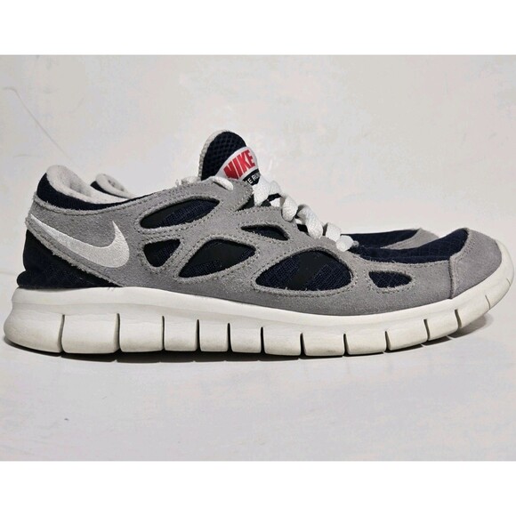 Nike Shoes Mens 11 Free Run 2 Running Midnight Navy Wolf Grey 537732-407 Sneaker - Picture 2 of 8